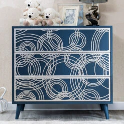 Romina New York Single Dresser (Laser Cut) -Baby Go Round Store New York Single Dresser Navy White Nursery 19d177ca a3c0 4db9 ad68 64a68aec3b3b