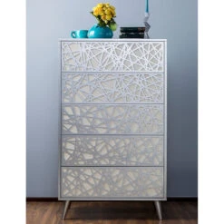 Romina New York Tall Chest (Laser Cut) -Baby Go Round Store New York Tall Chest Grey White CUT1 nursery 592ed458 1eb6 4047 8237 63e7341e87eb