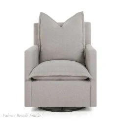 Oilo Nola Swivel Nursery Glider -Baby Go Round Store NolaBoucleSmoke