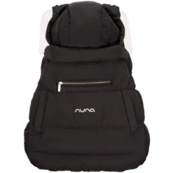 Nuna CUDL Winter Cover -Baby Go Round Store Nuna CUDLseries WINTERcover CUDLluxe Caviar Front Hat USGL 2400