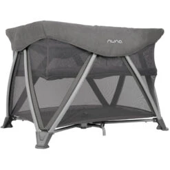 Nuna SENA Aire Playard With Zip-Off Bassinet + Changer -Baby Go Round Store Nuna SENAaire Granite 2022 Angle US 591b17b3 f1fb 47fe 8ebd e221bef521b3