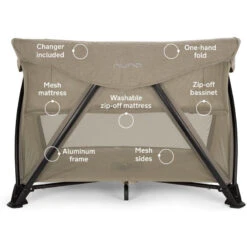 Nuna SENA Aire Playard With Zip-Off Bassinet -Baby Go Round Store Nuna SENAaire Hazelwood FeatureOverview US b9ce6ddb a7a8 41a5 992c c667ff7d4388