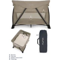 Nuna SENA Aire Playard With Zip-Off Bassinet -Baby Go Round Store Nuna SENAaire Hazelwood IncludedAccessories US 472cbcaf 72e1 4442 8833 6a02ca99cb50