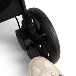 Nuna TRVL LX Stroller + Carry Bag -Baby Go Round Store Nuna TRVLlx Caviar CloseUp Brake 3 US 8x8 0634441f cc37 4dac 9d38 4cdf58b95159