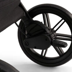 Nuna TRVL LX Stroller + Carry Bag -Baby Go Round Store Nuna TRVLlx Caviar CloseUp Brake US 8x8 eb38be6c 55d6 4a49 a076 44597a13205b