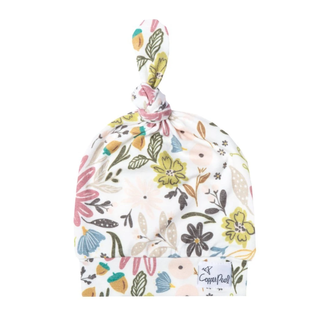 Copper Pearl Top Knot Hat - Olive 1 Copper Pearl Top Knot Hat - Olive