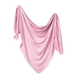 Copper Pearl Knit Swaddle Blanket - Lucy