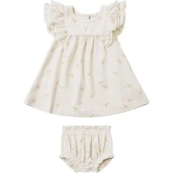 Quincy Mae Flutter Dress | Ducks -Baby Go Round Store QM020EEND IVORY DUCKS 3