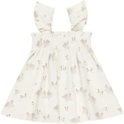 Quincy Mae Smocked Jersey Dress || Swans