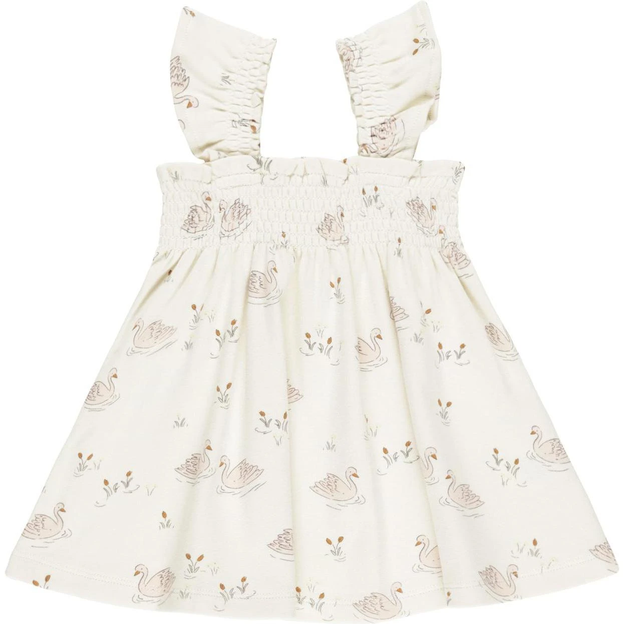 Quincy Mae Smocked Jersey Dress || Swans 1 Quincy Mae Smocked Jersey Dress || Swans