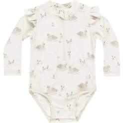 Quincy Mae Byron Rashguard One-Piece || Swans