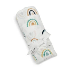 Loulou Lollipop Muslin Swaddle - Neutral Rainbow -Baby Go Round Store Rainbow Neutral