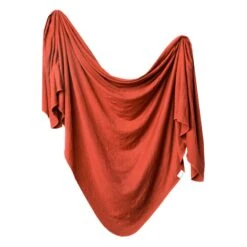 Copper Pearl Knit Swaddle Blanket - Rust