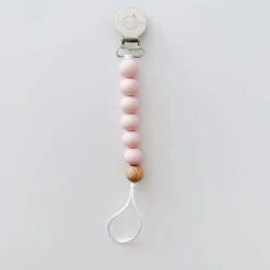 Sugar + Maple Paci & Teether Clip -Baby Go Round Store SM PACICLIP BLSH