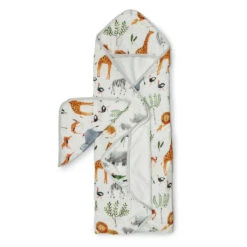 Loulou Lollipop Hooded Towel Set- Safari Jungle