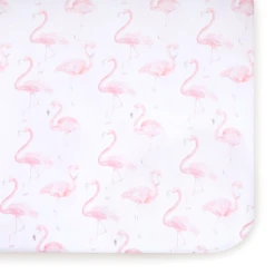 Oilo Crib Sheet Blush - Flamingo