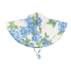 Angel Dear Wide Brim Sunhat - Watercolor Hydrangeas