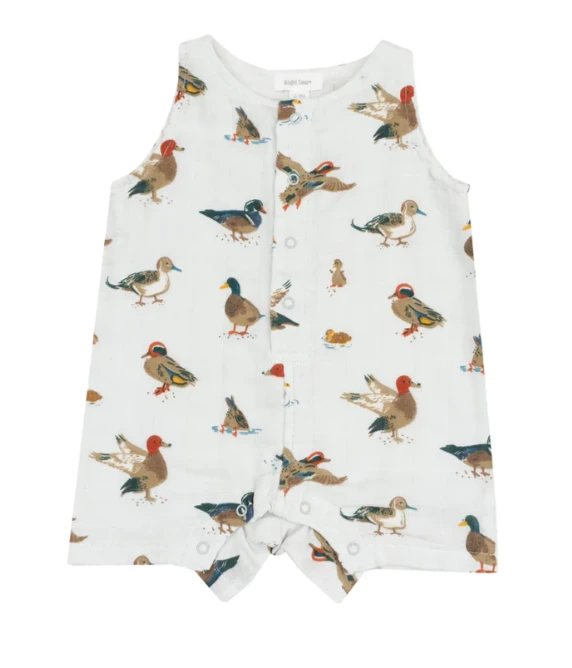 Angel Dear Sleeveless Shortie Romper - Ducks 1 Angel Dear Sleeveless Shortie Romper - Ducks
