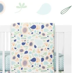 Babyletto Fleeting Flora 2-in-1 Play And Toddler Blanket -Baby Go Round Store T11052 White Background 01