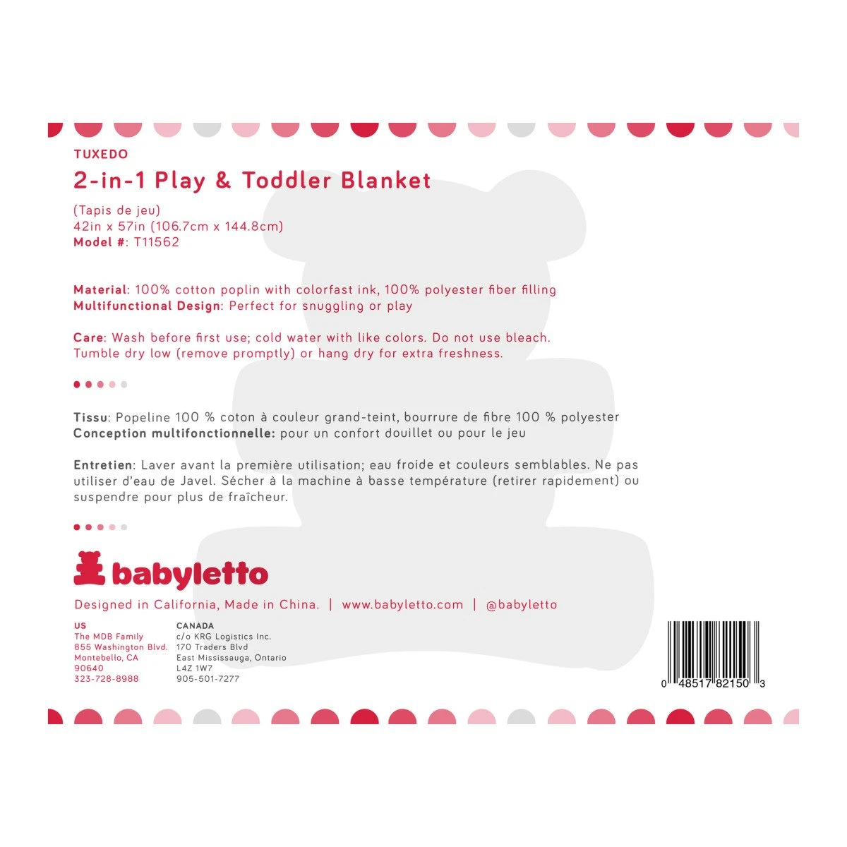 Babyletto Tuxedo 5-Piece Nursery Crib Bedding Set 9 Babyletto Tuxedo 5-Piece Nursery Crib Bedding Set - Image 9