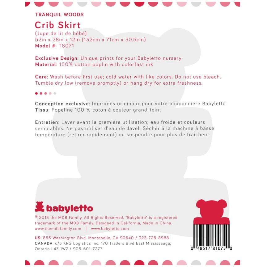 Babyletto Tranquil Woods/Galaxy Crib Skirt 8 Babyletto Tranquil Woods/Galaxy Crib Skirt - Image 8