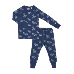 Coccoli Pajama Kid Turtle Marine Blue Cotton-Modal