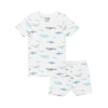 Coccoli Kid Boy SS Modal Pajama- Ocean Life On Cream
