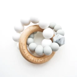 Loulou Lollipop Bubble Wood + Silicone Teether -Baby Go Round Store Trinity Cool Grey1280 1024x1024 f78d9afc 70c3 47b1 ba9d 3d93d63f00fc