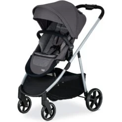Britax Grove Modular Stroller -Baby Go Round Store U015204 Grove PindotStone Left 3aece123 593d 4b4c be40 45ec1f8e9eae