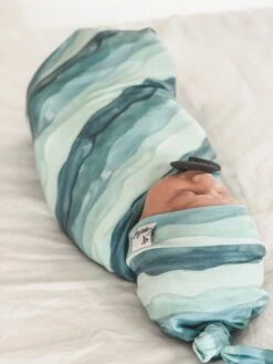 Copper Pearl Knit Swaddle Blanket | Waves -Baby Go Round Store Wave Swaddle 800x 4
