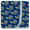 Kickee Pants Printed Swaddle Blanket - Inavy Cornflower And Bee