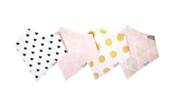 Copper Pearl Baby Bandana Bibs - Blush
