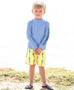 Rugged Butts Jawsome Swim Trunks -Baby Go Round Store bwslmxx jw00 ruggedbutts lemon jawsome shark print swim trunks toddler infant big boys swimsuit 1