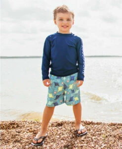 RuggedButts Starfish & Stingrays Swim Trunks -Baby Go Round Store bwsmbxx ss00 ruggedbutts starfish stingray blue yellow printed swim trunks toddler infant big boys swimsuit2