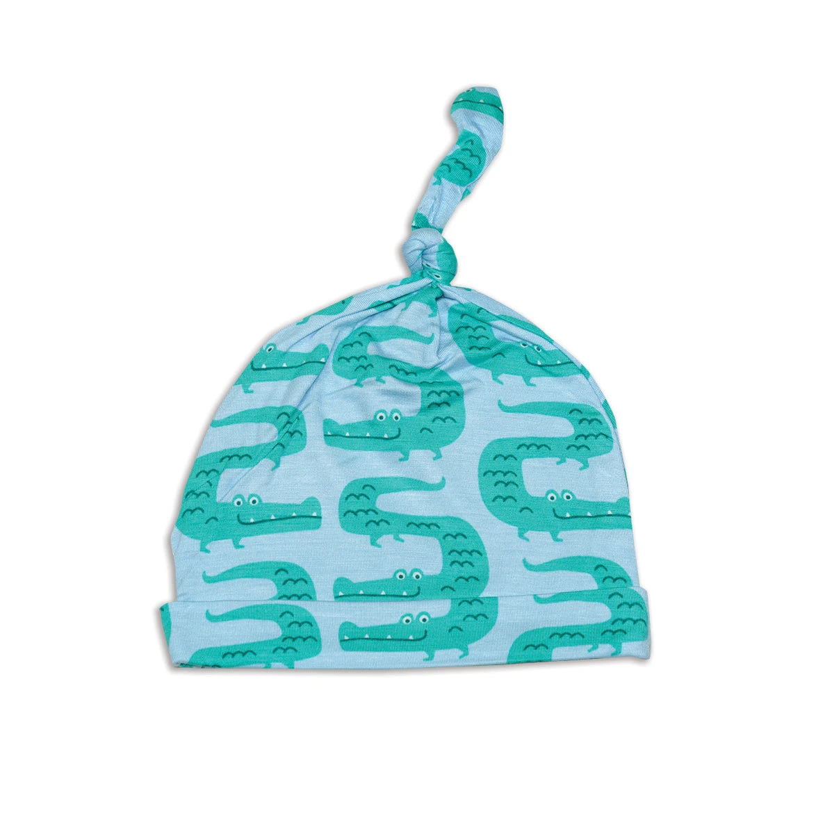 Silkberry Baby Knot Hat - Zigzag Croc Print 1 Silkberry Baby Knot Hat - Zigzag Croc Print