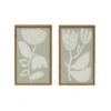 Creative Co-op Wood Framed Wall Decor W/Flower - 2 Styles