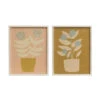 Wood Framed Wall Decor W/ Floral Image, 2 Styles