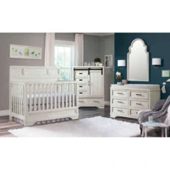 Westwood Design Foundry Flat-Top Convertible Crib -Baby Go Round Store foundry white dove arch top room 1 acfebd44 407b 4aa2 a5b6 5e5482700fee