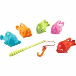 HABA Ocean Fishing Fun Bath Toy With 5 Squirting Fish
