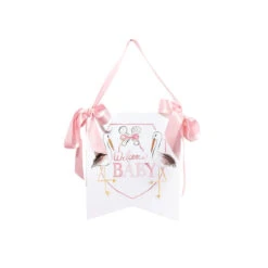 Over The Moon Gift "Welcome Baby" Stork Hanger