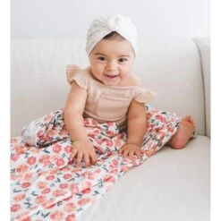 Copper Pearl Knit Swaddle Blanket - Hazel -Baby Go Round Store hazel swaddle 1