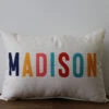 Little Birdie Arts Personalized Pillow - City Multi Color Block