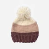 The Blueberry Hill Tri-Color Beanie - Mauve