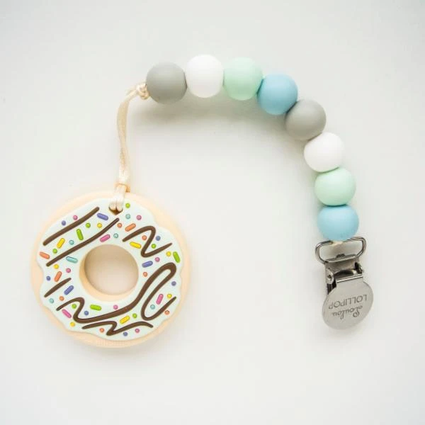 Loulou Lollipop Classic Donut Teether With Holder Set 3 Loulou Lollipop Classic Donut Teether With Holder Set - Image 3