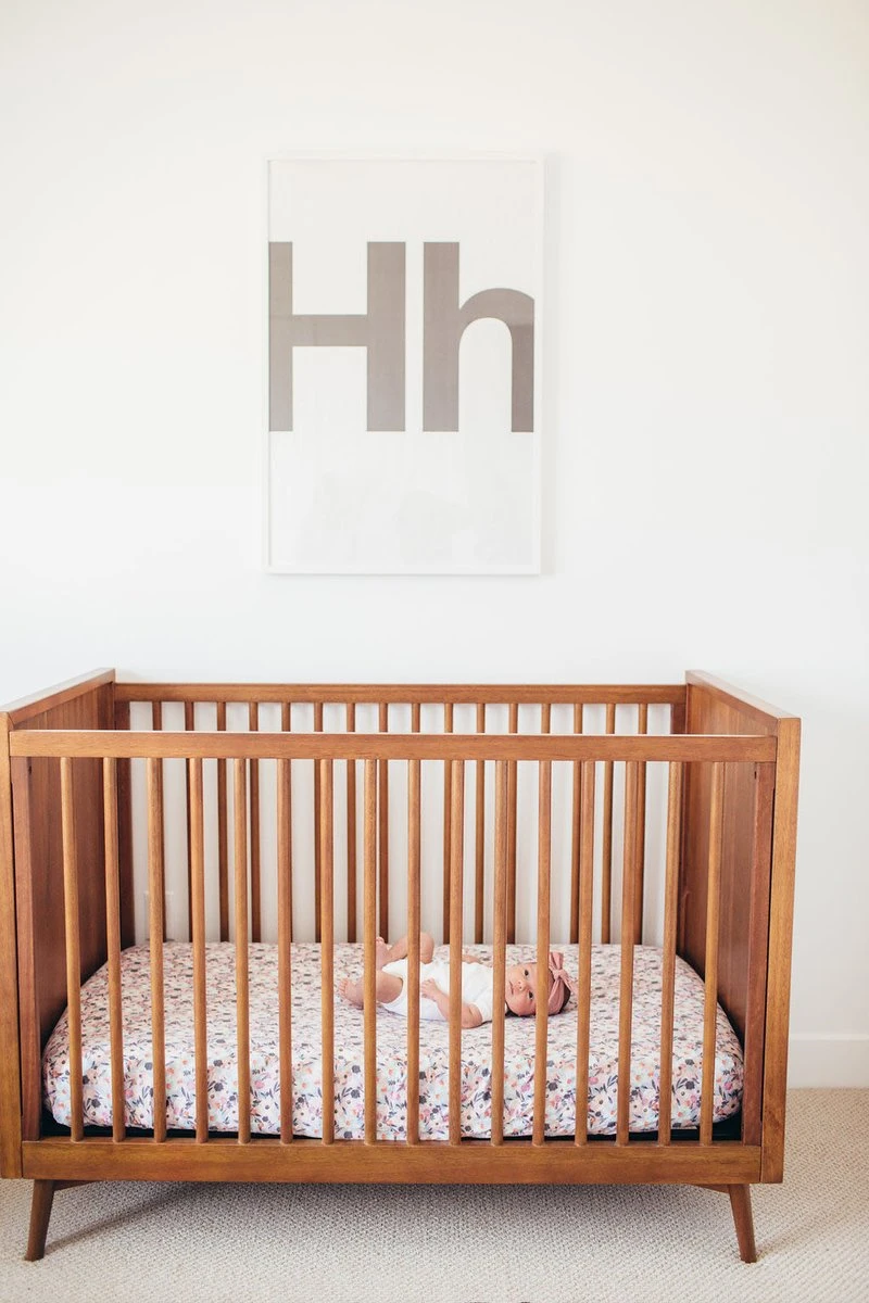 Copper Pearl Cotton Fitted Crib Sheet - Morgan 2 Copper Pearl Cotton Fitted Crib Sheet - Morgan - Image 2