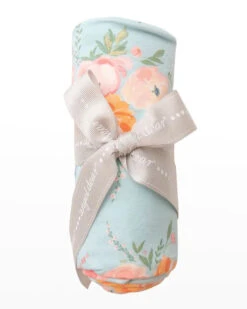 Angel Dear Bamboo Swaddle- Blue Peonies -Baby Go Round Store nm 4274202 100380 a