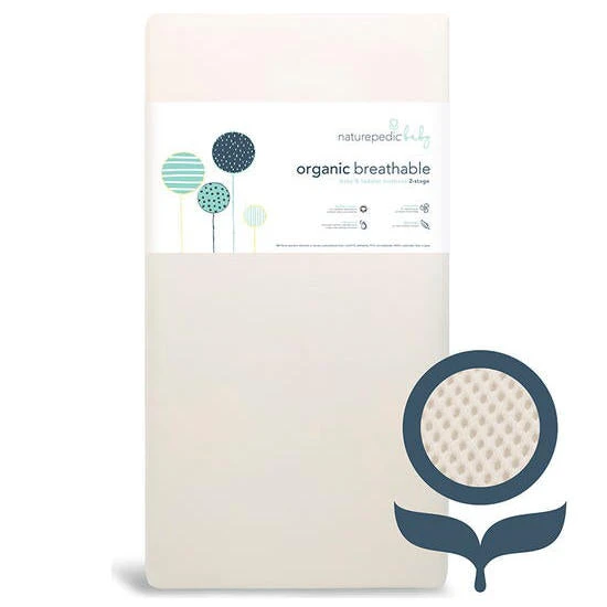 Naturepedic Organic Breathable 2-Stage Crib Mattress 1 Naturepedic Organic Breathable 2-Stage Crib Mattress