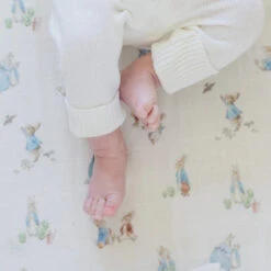 PETER RABBIT™ COTTON MUSLIN CHANGING PAD COVER -Baby Go Round Store peter rabbit cotton muslin changing covers 597792