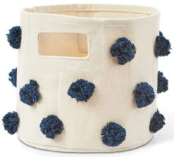 Pehr Pom Pom Mini Storage Bin- Navy