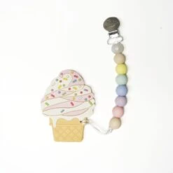 Loulou Lollipop Ice Cream Teether With Holder Set -Baby Go Round Store strawberry Ice Cream with cc chain 1024x1024 a536ca5d 9ed6 41fc b162 02dbe8955c3b